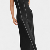 Santona Vestido Maxi Bicolor Sin Mangas