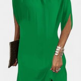 Haruna Vestido Midi Atemporal con Escote Redondo