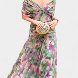 Alondra Vestido Largo Floral Fantasía con Escote en V