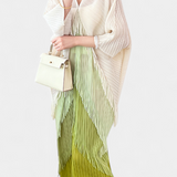 Andalusia Vestido con Borlas y Bloques de Color Contrastantes
