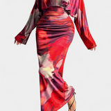 Eulalie Vestido con Mangas Murciélago y Cuello en V
