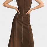 Santona Vestido Maxi Bicolor Sin Mangas