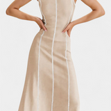 Santona Vestido Maxi Bicolor Sin Mangas