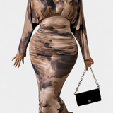 Eulalie Vestido con Mangas Murciélago y Cuello en V