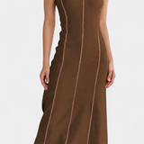Santona Vestido Maxi Bicolor Sin Mangas
