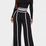 Krystelle Conjunto Off-Shoulder con Pantalón de Corte Recto