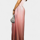 Elyna Vestido Maxi Asimétrico sin Mangas con Cuello Mock