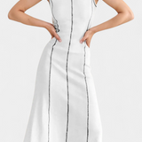Santona Vestido Maxi Bicolor Sin Mangas