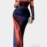 Galene Vestido Midi Ajustado con Capa