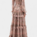 Ayla Vestido Maxi con Estampado Paisley Vintage