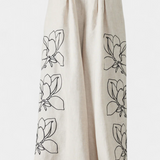 Helen Conjunto Floral de Pantalón Ancho y Manga Globo