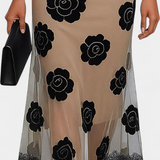 Halsey Vestido Midi Elegancia Contrastada