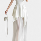 Hollis Vestido Largo con Escote Halter y Espalda Descubierta