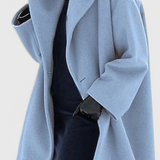Abrigo Oversized de Mezcla de Lana Harper con Solapa Ancha