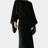 Kamilia Vestido Kimono de Lino Carmesí