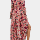 Keti Vestido Maxi Floral de Manga Larga