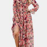 Keti Vestido Maxi Floral de Manga Larga