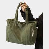 Tilda – Bolsa tote acanalada con detalle de cordón