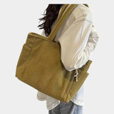 Tilda – Bolsa tote acanalada con detalle de cordón