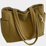 Tilda – Bolsa tote acanalada con detalle de cordón