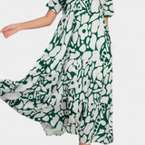Nélida Vestido Fluido Impreso con Escote en V