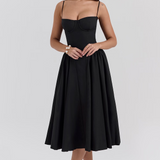 Felicity Vestido Midi Corsé Sin Mangas