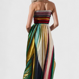 Leticia Vestido Sin Mangas y de Colores Vivos