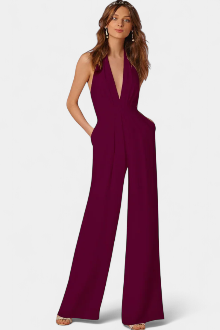 Lila Mono de Pierna Ancha con Elegancia Ligera