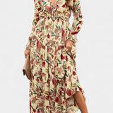 Keti Vestido Maxi Floral de Manga Larga