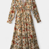 Keti Vestido Maxi Floral de Manga Larga