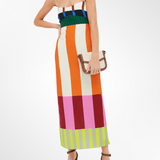 Elsa - Vestido largo multicolor